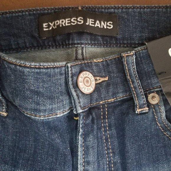 Express High Rise Bell Crop Jeans Size 0 NWT! - Picture 3 of 10